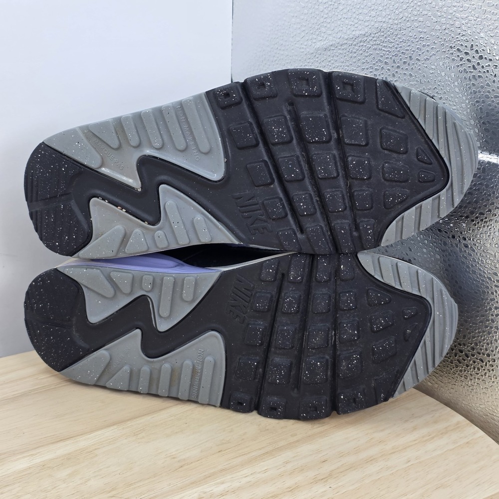 Youth Size 4Y - Nike Air Max 90 LTR Shoes Gray Purple Sneakers W5.5 - DV3607-001 - Picture 9 of 10